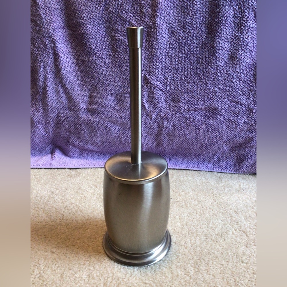 Steele toilet brush and holder BUY 2 OR MORE  $10 OR LESS GET 3rd LESSER FREE!